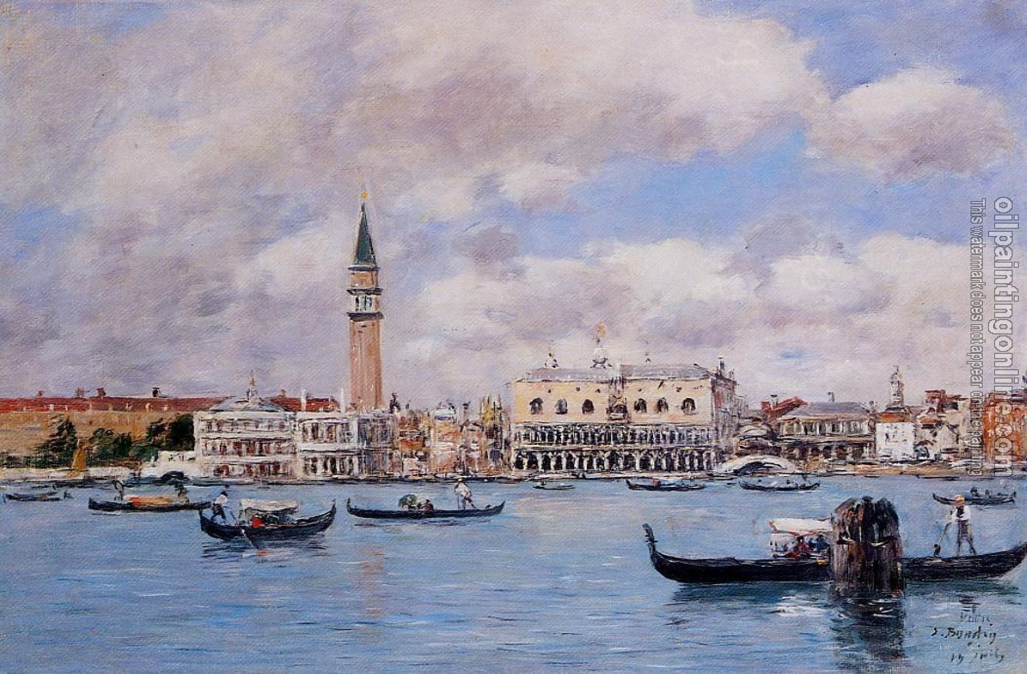 Boudin, Eugene - Venice, the Campanile, the Ducal Palace and the Piazzetta